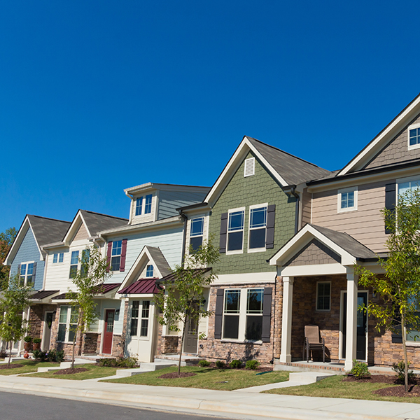 Row of new town homes